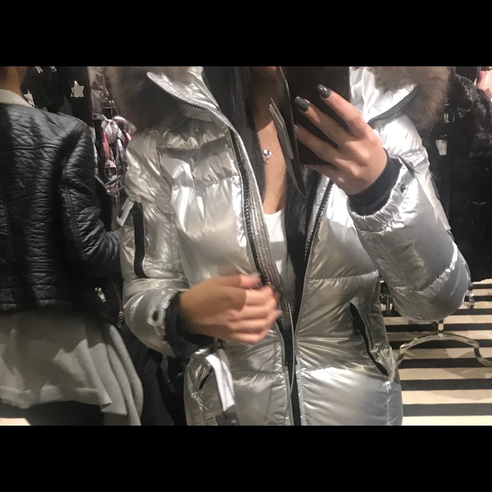 SAM. Blake silver foil puffer coat - Picture 5 of 6
